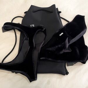 TRIANGL size M famous moody skies black velvet bikini set never before worn